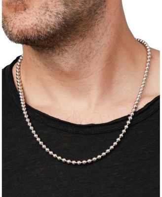 Sterling Silver Baller Bead Necklace