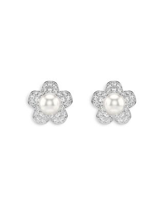 Ariana Grande x Swarovski Crystal & Imitation Pearl Flower Stud Earrings