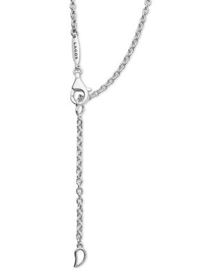 18K Yellow Gold & Sterling Silver Caviar Chain Necklace, 16-18"