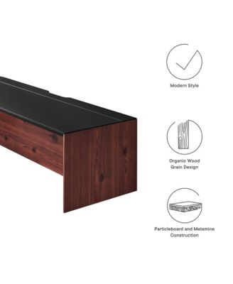 Kinetic 49" Wall-Mount Office Desk With Cabinet and Shelf