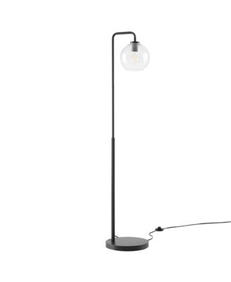  Silo Glass Globe Glass and Metal Floor Lamp