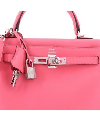 Kelly 25 Handbag Pink Swift with Palladium Hardware