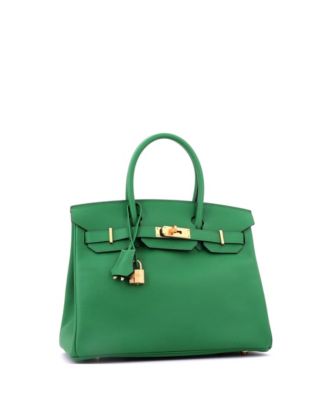 Birkin 30 Handbag Green Epsom with Gold Hardware