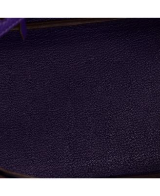 Birkin 30 Handbag Purple Clemence with Palladium Hardware