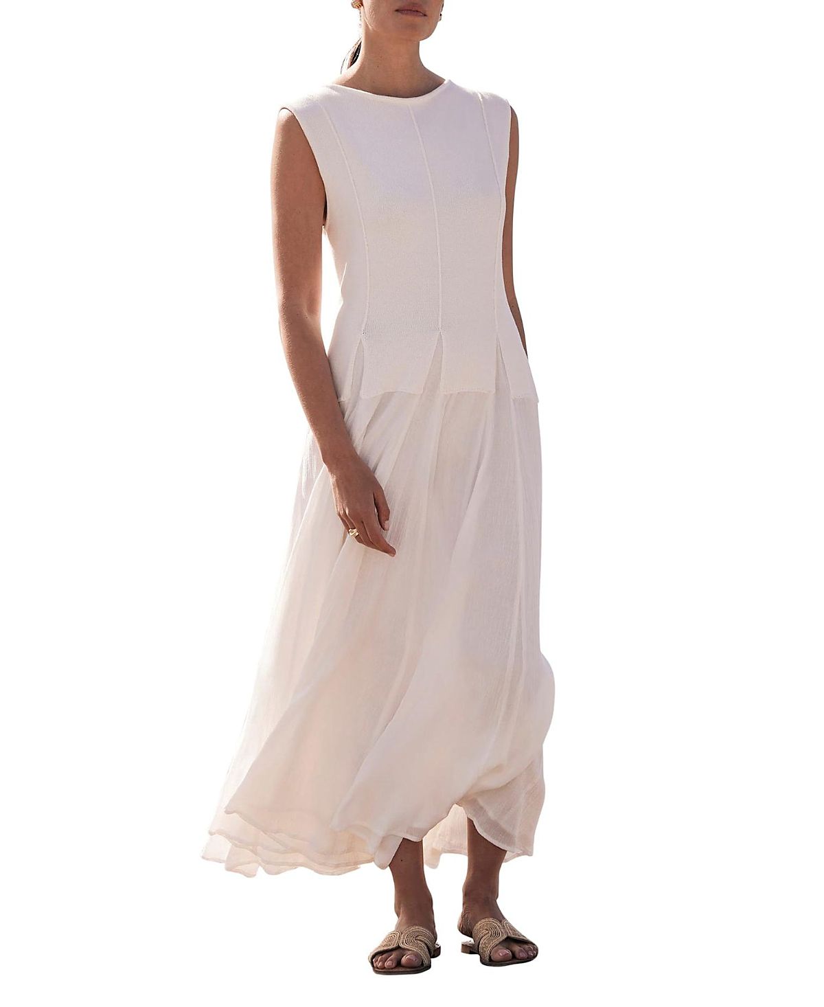 Mint Velvet Women's Cotton Drop Waist Maxi Dress