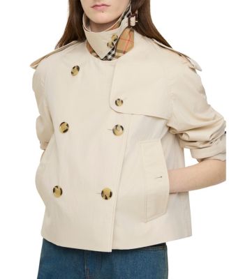 Cropped Tropical Gabardine Mayfair Trench Jacket