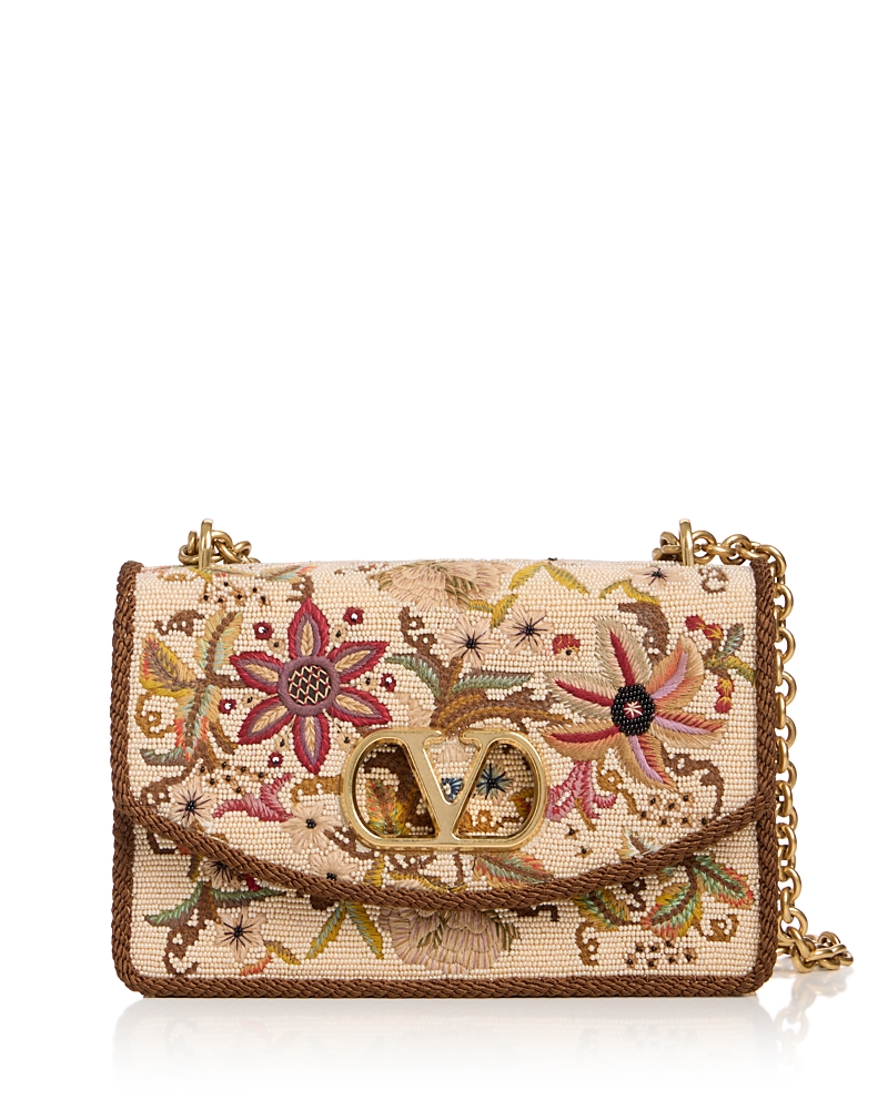 Valentino Garavani Vain VLogo Embroidered Shoulder Bag