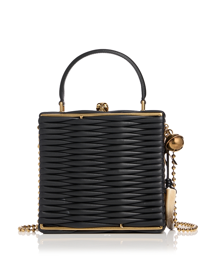 McQueen Leather Box Top Handle Bag