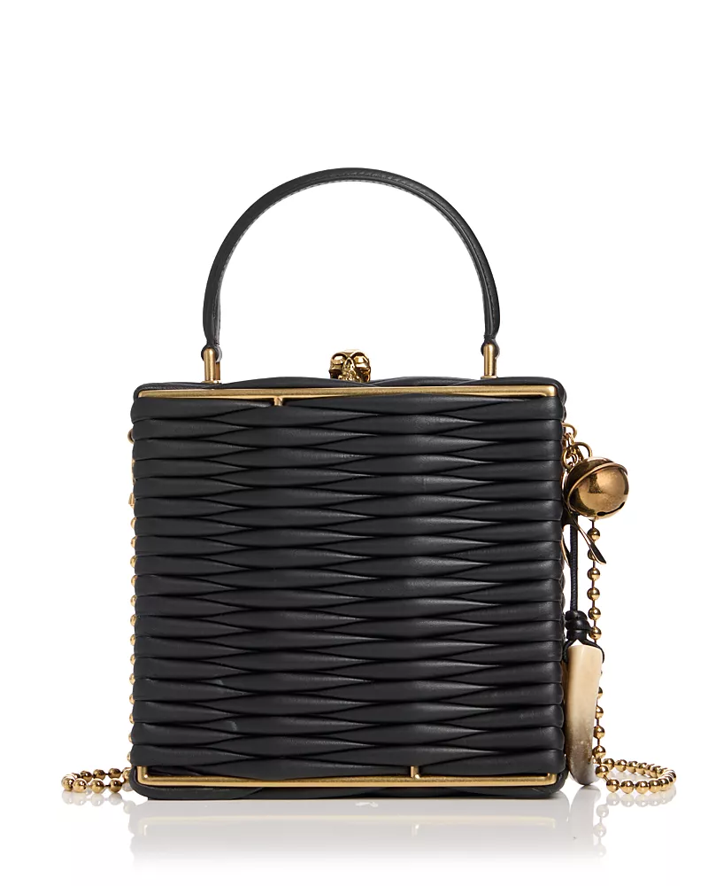 McQueen Leather Box Top Handle Bag