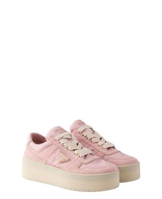 Prada Women's Downtown Bold Re-Nylon and Suede Sneakers