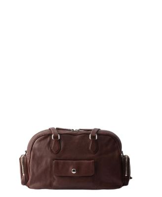  Large Washed Leather Top-Handle Bag