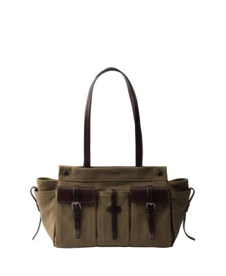 Route Large Canvas And Leather Tote Bag