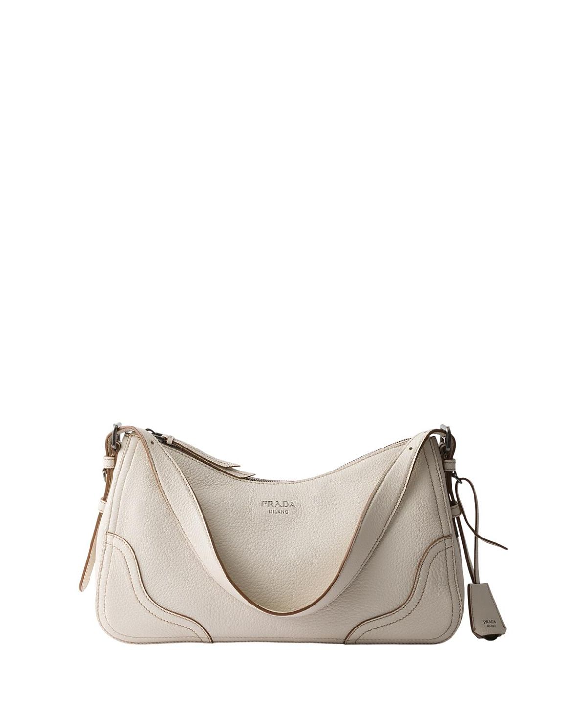 Prada Aimee Large Leather Shoulder Bag