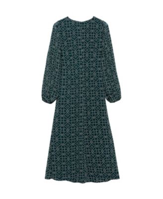  Women's Print Tie Maxi Dress