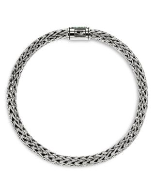 Sterling Silver Icon Amethyst Woven Link Bracelet