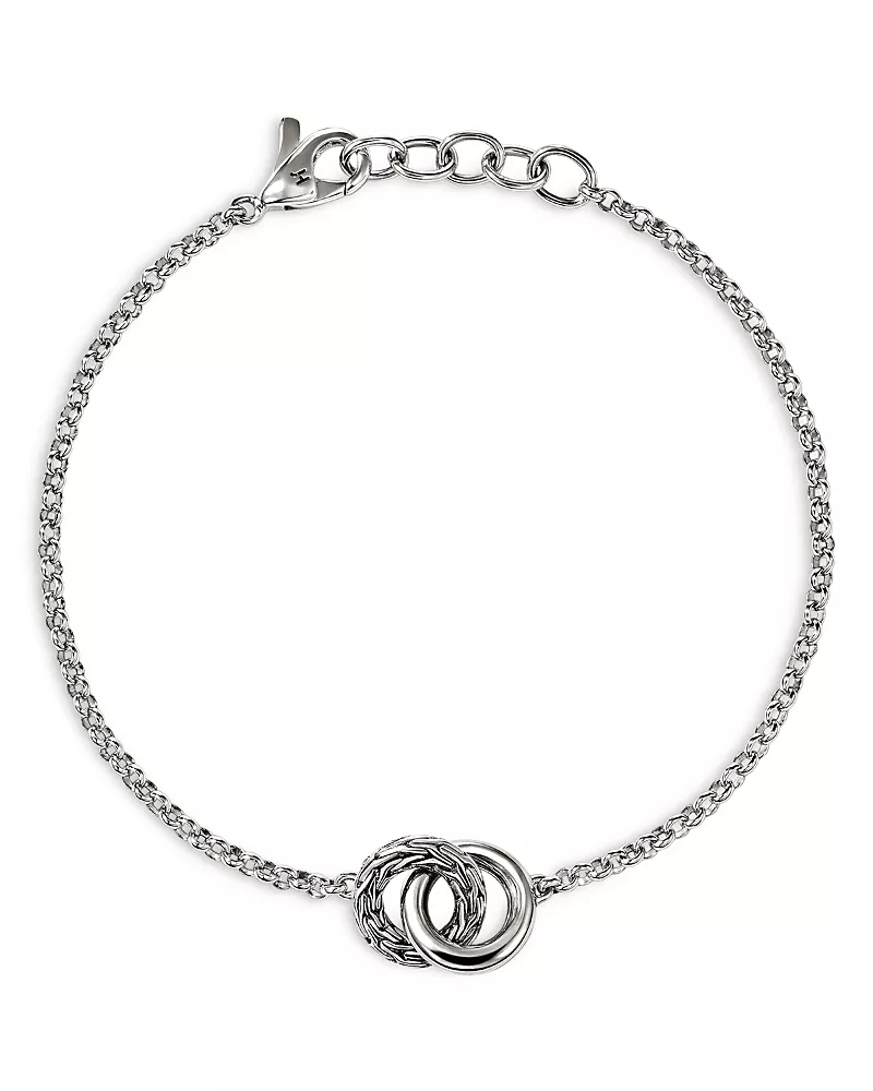 John Hardy Sterling Silver Jh Essentials Interlocking Circle Chain Bracelet