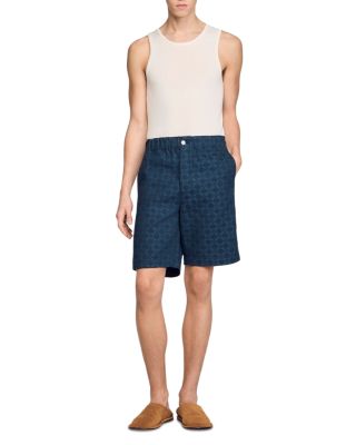 Square Cross 9" Denim Shorts