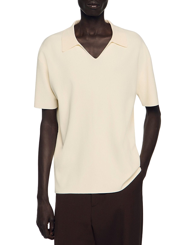 Sandro Stretch Knit Polo Shirt