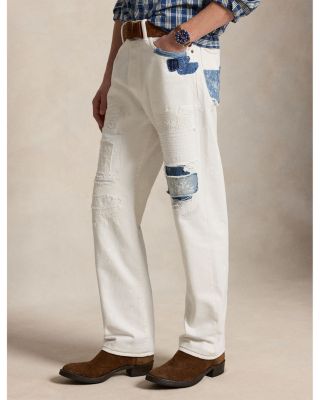 Heritage Straight Distressed Jeans in Multi