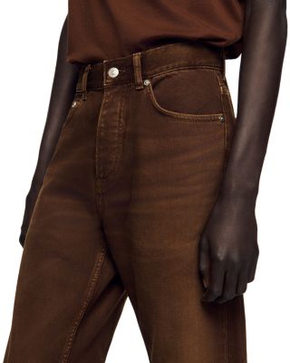 tobacco colored jeans Sandro Regular-fit Faded Men jeans