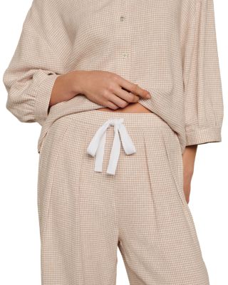 Linen Blend Relaxed Pajama Pants