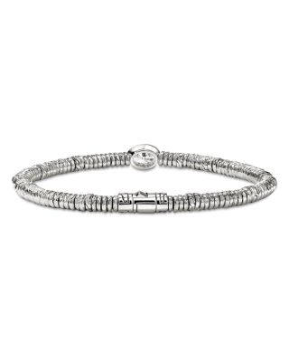 Sterling Silver JH Lovestruck™ Lab Grown Diamond Solitaire Heishi Bead Bracelet