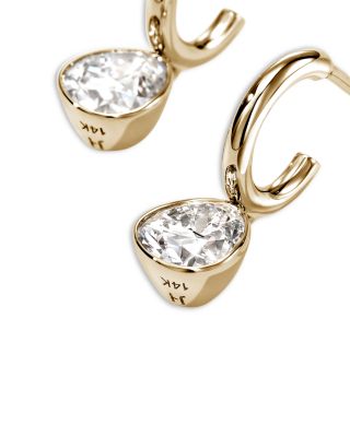 14K Yellow Gold JH Lovestruck™ Lab Grown Diamond Dangle Hoop Earrings