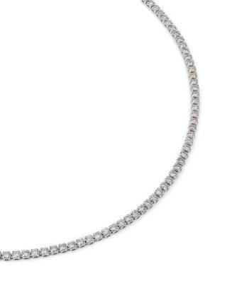 Diamond Tennis Necklace in 14K Yellow Gold, 5.0 tcw