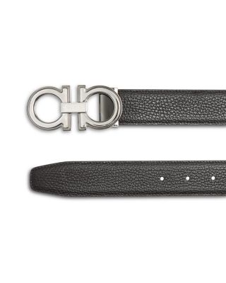 Men's Double Gancini Reversible Leather Belt 
