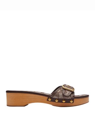 Women's Margot Signature Jacquard Wood Platform Sandals