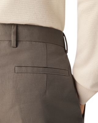 Pleated Fit Cotton and Linen Pants