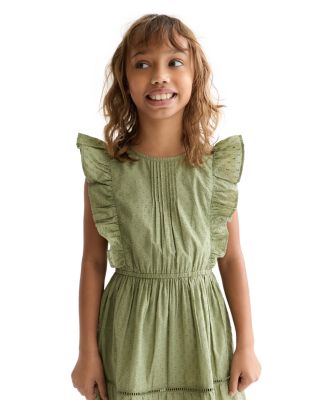 Girls' Embroidered Hem Clip Jacquard Dress - Little Kid, Big Kid