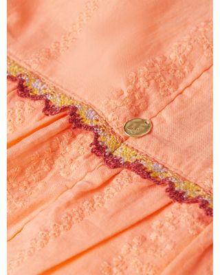 Girls' Embroidered Striped Cotton Strap Dress - Little Kid, Big Kid