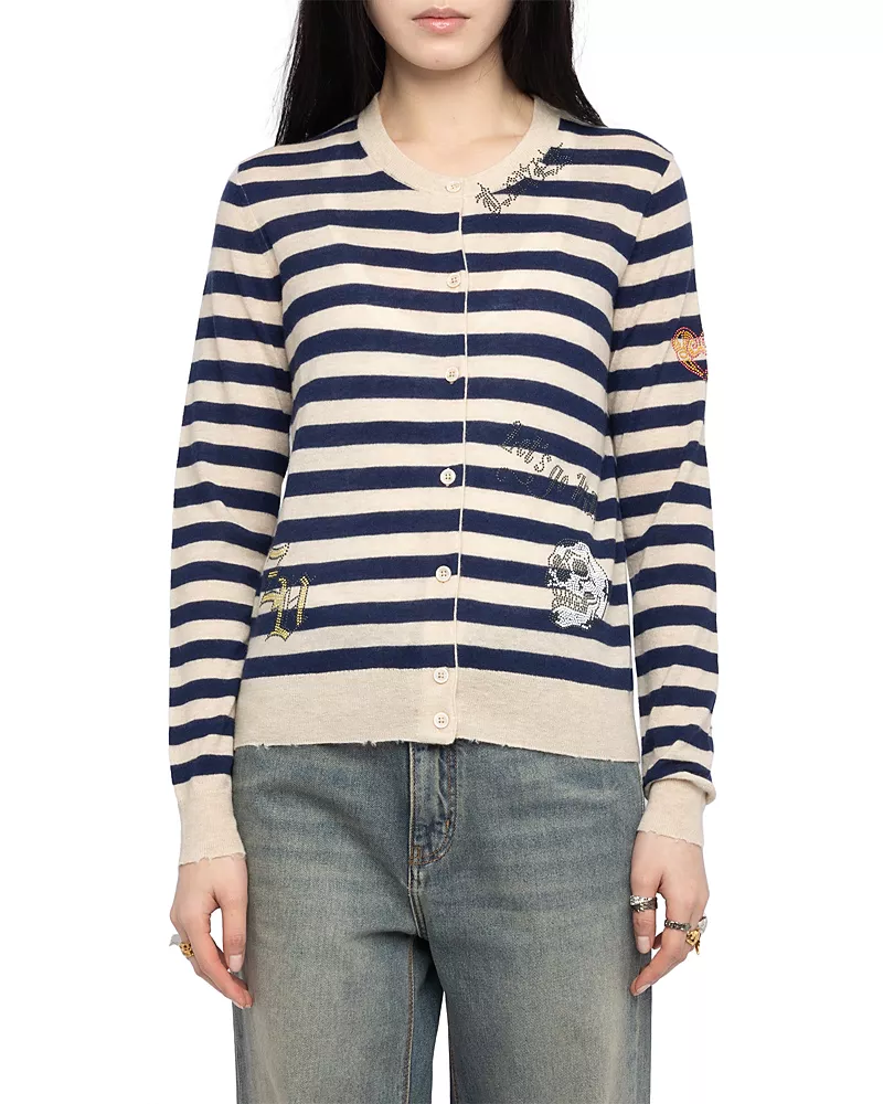 Zadig & Voltaire Missya Cashmere Embellished Cardigan