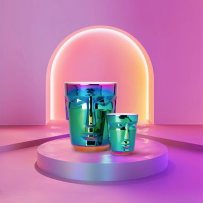 Limited Gin and Cocktail Tumbler, Rainbow Blue-Green