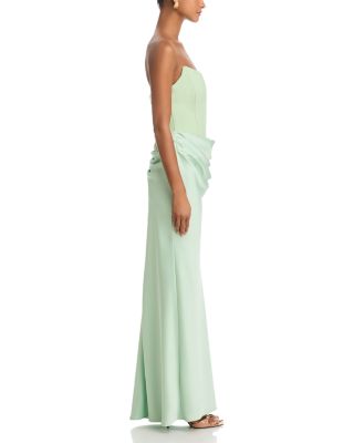 Long Scuba Strapless Gown - Exclusive