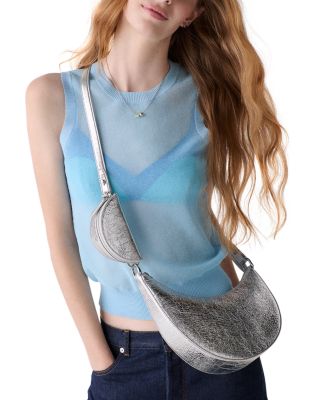 Duo Crinkle Metallic Leather Crossbody