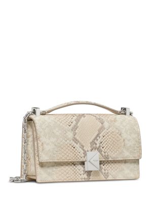 Deco Mini Snake Embossed Leather Crossbody