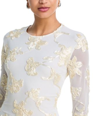 Flower Mesh Mini Dress