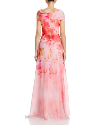 Chiffon Off Shoulder Gown 