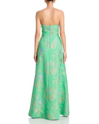 Met Floral Jacquard Gown 
