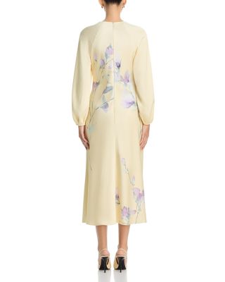 Satin Slit Sleeve Dress