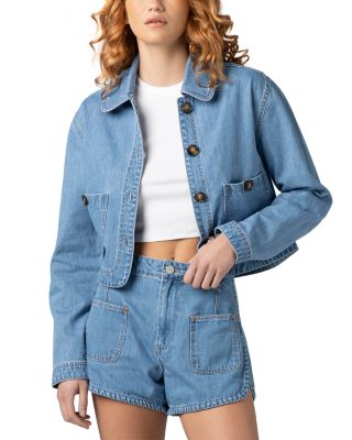 Finish Line Cropped Denim Jacket