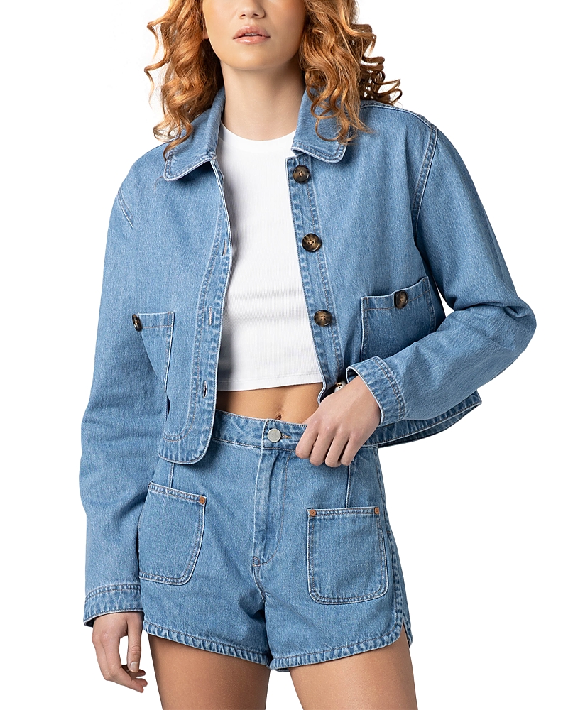 Blanknyc Finish Line Cropped Denim Jacket