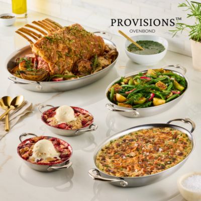 Provisions Small Stainless Steel Oval Au Gratin 2 Piece Set