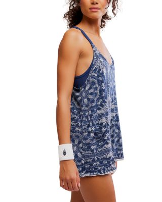 Hot Shot Mini Printed Romper Dress