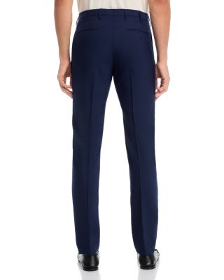 Regular Fit Wool Flat Front Trousers