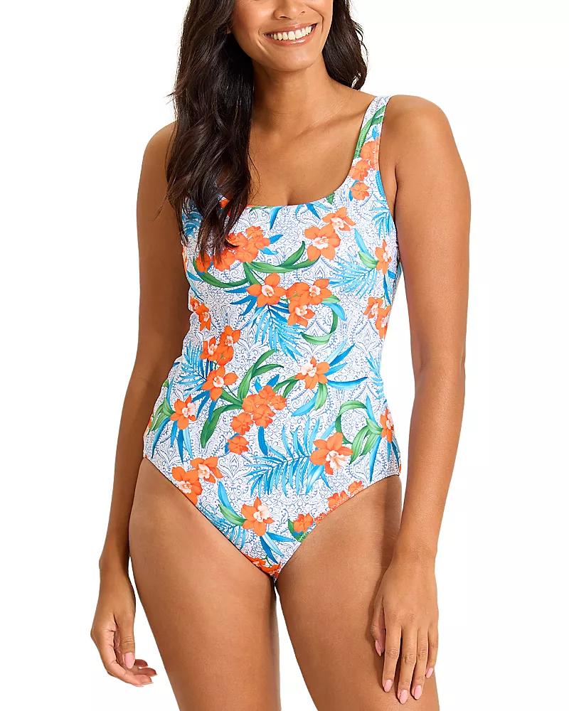Tommy Bahama Goa Tropical Reversible One Piece Swimsuit