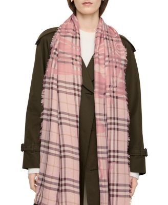  Wide EKD Check Wool Silk Scarf