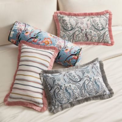 Paisley Fringe Decorative Pillow, 12" x 20"